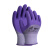 登升419耐磨乳胶防滑透气防护劳保手套 5双/袋 紫色 