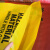 鸣固 聚乙烯防化垃圾袋 废弃物化学品生物危险品废物耐酸碱处理袋 黄色91cm*152cm 14丝50只 加厚