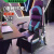 勤凯电竞网吧沙发椅家用网咖游戏厅单人一体式桌椅可躺懒人靠背办公椅 DX02-粉色