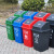 环卫户外中型商用垃圾桶60L小区工业室外分类摇盖箱塑料 绿色60L摇盖垃圾桶 可定制