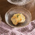 摩登主妇玻璃水果盘客厅家用点心盘高颜值欧式透明甜品碗沙拉盘 6.4英寸描金花语盘