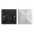 玛仕福 粘贴式吸盘固定座 扎带定位贴 电线固定器 塑料卡扣定位片 黑色100个/包 20*20mm