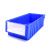 欧曼 分隔塑料零件盒分隔物料盒加厚塑料储物盒分割式物料盒 500x235x140mm蓝色无隔板
