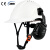 碳纤维色工地安全盔防砸国标安全帽带耳罩男建筑领导劳保 SBD-1P亮黑