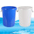 康丽雅 K-0322 大号圆形塑料水桶 物业储水桶工业收纳桶清洁桶垃圾桶 200L无盖蓝色