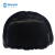 Raxwell户外防寒安全帽冬季 ABS内壳防砸保暖棉帽 黑色皮 1顶 RW5116