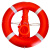 船用免充气救生圈实心防汛成人实心塑料圈5556海事认可船检救生圈 高质成人款4.3kg