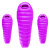 立采 羽绒睡袋木乃伊式成人便携式保暖应急睡袋210X80X50cm 紫色600g 1个价