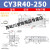 【精选好物】 CY3R32 40 50 63-100 200 300 400 500长行程气动滑 浅灰色 CY3R40-250