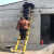 绝缘伸缩梯鱼竿梯电力电工施工梯人字梯竹节梯玻璃钢3.5米4米梯子 3.5米伸缩单梯