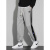 阿迪达斯春季三叶草宽松束脚运动裤韩版学生男士跑步休闲长裤针织卫裤 黑色 M