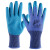 牛郎星压纹手套 防滑耐磨防渗透手套 舒适柔软胶皮劳保手套A788 12双（1包） 蓝色