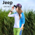 吉普（JEEP）速干衣女长袖T恤上衣修身显瘦防晒吸汗透气运动登山徒步夏 白色 2XL (125-135斤)