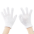 儿童棉线手套劳保防护男孩女童劳动手套白色园艺耐磨防滑宝宝手套 白色压克力纤维6副装 适合7-13岁左右