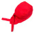 OEMG厨房厨师帽男款可调节饭店餐厅日式拉面男女服务帽子棉透气包头巾 红色 均码