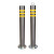 不锈钢防撞柱加厚钢管警示柱固定隔离柱可拆卸路桩立柱550/600/75 76*750固定款