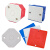彩色线盒盖板塑料暗盒保护盖接线盒白外盖板八角有孔86型 pvc红色 86型白色盖板内盖10只