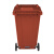 舒蔻（Supercloud）大号塑料分类垃圾桶小区环卫户外带轮加厚垃圾桶可定制图案240L加厚棕色分类湿垃圾