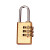 冰禹 黄铜挂锁密码挂锁 防盗拉杆箱锁背包锁柜门锁 3轮密码（小号）BYP-117
