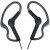 索尼（SONY） 运动耳机跑步绕耳式超低音MDR-AS210防溅水防汗稳固贴合 健身训练耳机 黑色