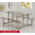 学校食堂连体餐桌 工厂员工餐厅不锈钢餐桌椅4人6人8人餐桌椅组合 8人位玻璃钢桌面 铁支架
