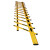 汇一汇 升降道闸栏杆 铝合金八角挡车杆双杆带栅栏 100*45mm长度3米 黄黑色