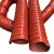 联塑抽风软管内径63高温风管300度红色硅胶硫化耐腐蚀防火4米一根 单位：根