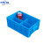 塑料分格箱周转配件分隔大盒子分类多格螺丝加厚盒零件工具收纳盒 4号六分格蓝色