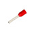 E1008尼龙管形H1/14冷压针型线鼻线耳铜接头接线端子管型1.0平方 红色