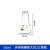 三角烧瓶 高硼硅玻璃锥形瓶带塞大口500ml配三角瓶硅胶塞子实验室 直口50ml环球(不带塞)