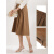 FUUNNY FEELLN商场同款FF仿佛夏季新款时尚休闲复古文艺卡其色半身裙女 灰橙黄（浅） 16578AXL