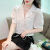 朵预女士短袖高档女时尚一点新中式上衣盘扣衬衫 夏季新款时尚洋气 杏色 S (70-90)