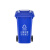 定制诺兴户外分类垃圾桶大容量商用带盖室外物业环卫桶大号240L升 80升加厚【绿色】厨余垃圾