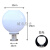 穗之语太阳能柱头灯户外水大门柱子围墙新农村led不碎球形圆球庭院灯 20CM白光+不锈钢座 +天黑自动亮