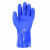 出极 橡胶手套 加厚工业耐酸碱乳胶手套 单位:双 （5副装）301蓝色磨砂 