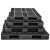 黑色出口塑料托盘一次性塑胶卡板物流托盘叉车田字栈板打包口设计 网格垫板回料400*400*30mm