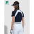 斐乐（FILA）女子针织短袖衫2024夏季新款高尔夫运动拼色V领T恤 迪巴里红-PC 155/76A/XS