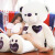 皮皮福可爱熊熊毛绒玩偶玩具超软女生抱着睡布娃娃公仔生日礼物送女朋友 白紫色-极致媚丽 全长约1米【儿童款】