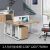 办公家具组合办公室桌子4人位工位桌双人面对面职员办公桌 (2人位并排含椅)