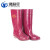 沸耐笙 FNS-04567 中性高筒加棉保暖雨靴 成人外穿低跟PVC水鞋 红色单鞋 37码 双