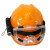 救援安全帽带头灯 抢险头盔充电安全帽矿工帽带灯安全帽矿灯盔煤矿工专 手电+护目镜+头盔（橙色）