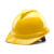 正远ABS安全帽 V型防砸透气工地安全帽 黄色按键式 1顶