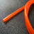 DYQT进口聚氨酯圆带T实心圆条优力胶条圆带工业传动皮带234568mm 光面橘红4mm进口一米