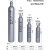 LISM小型氩弧焊便携式氩气瓶8L10L12L14L小钢瓶氮气氧气二氧工业气罐 国标氩瓶15升空瓶+合格证