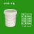 塑料水桶包装打包桶级圆形手提储水桶白色空桶油漆涂料桶 16升-带盖（压盖）