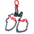 定制适用锰钢起重链条吊索具转脖钩欧姆环捆绑吊卸钢筋钢管专用吊 欧姆环2吨