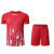 胜利羽毛球服马来西亚大赛服男女短袖团队比赛运动训练服定工作服 2021/A男红色上衣 4XL