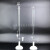 座式微量滴定管级透明棕色玻璃活塞滴定管酸碱通用棕色 四氟活塞1ml含底座