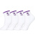 NBA袜子男士短筒袜秋季白色棉袜吸汗透气篮球袜低帮跑步运动袜学生袜 漂白/紫色4双装 均码