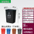 分类垃圾桶摇盖式大号室外咖啡色干湿垃圾桶塑料桶方形 100L上海分类无盖颜色备注